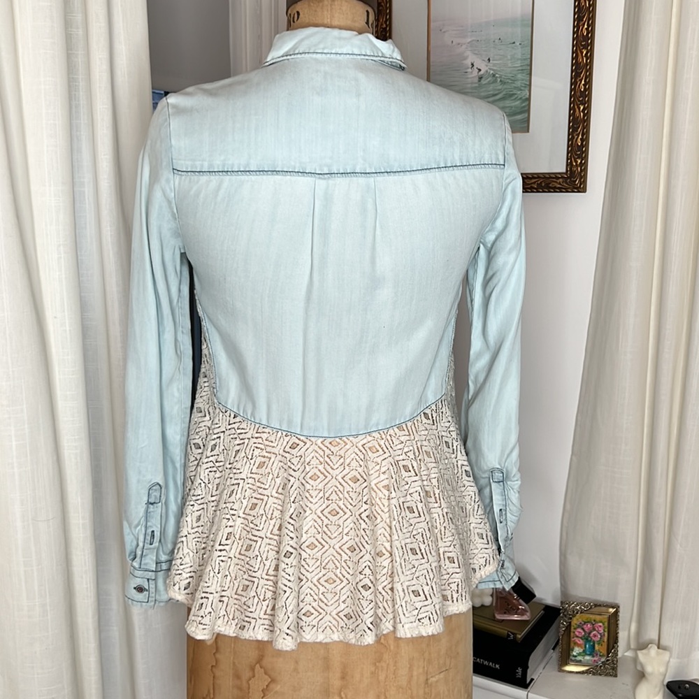 ANTHROPOLOGIE Holding Horses Lace Blouse XXS NWOT